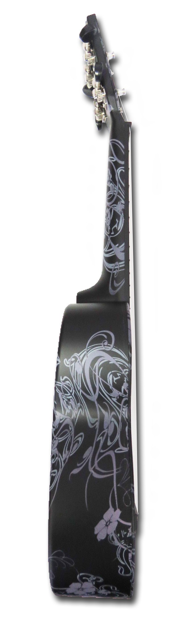 AUDIANA sopránové ukulele, květinový vzor, BK