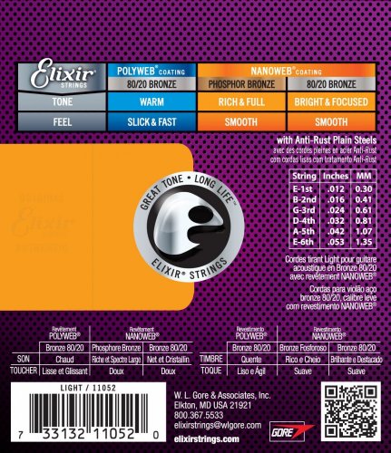 ELIXIR 16152 .010-.047 struny pro 12.str. kytaru, PB