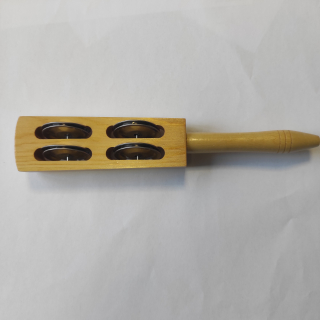 VM Jingle stick - 4 páry talířků, dřevo