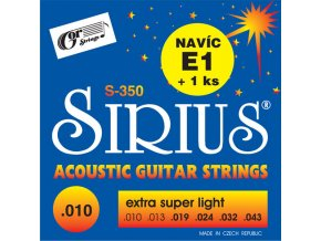 GORSTRINGS Sirius struny pro akustickou kytaru .010-.043 +E1