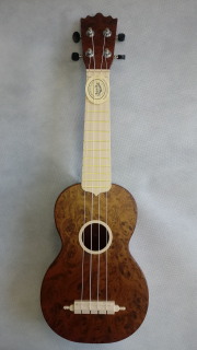 AUDIANA sopránové ukulele žíhaný korek, bílý krk