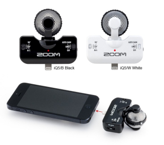 ZOOM iQ5 stereo mikrofon bílý
